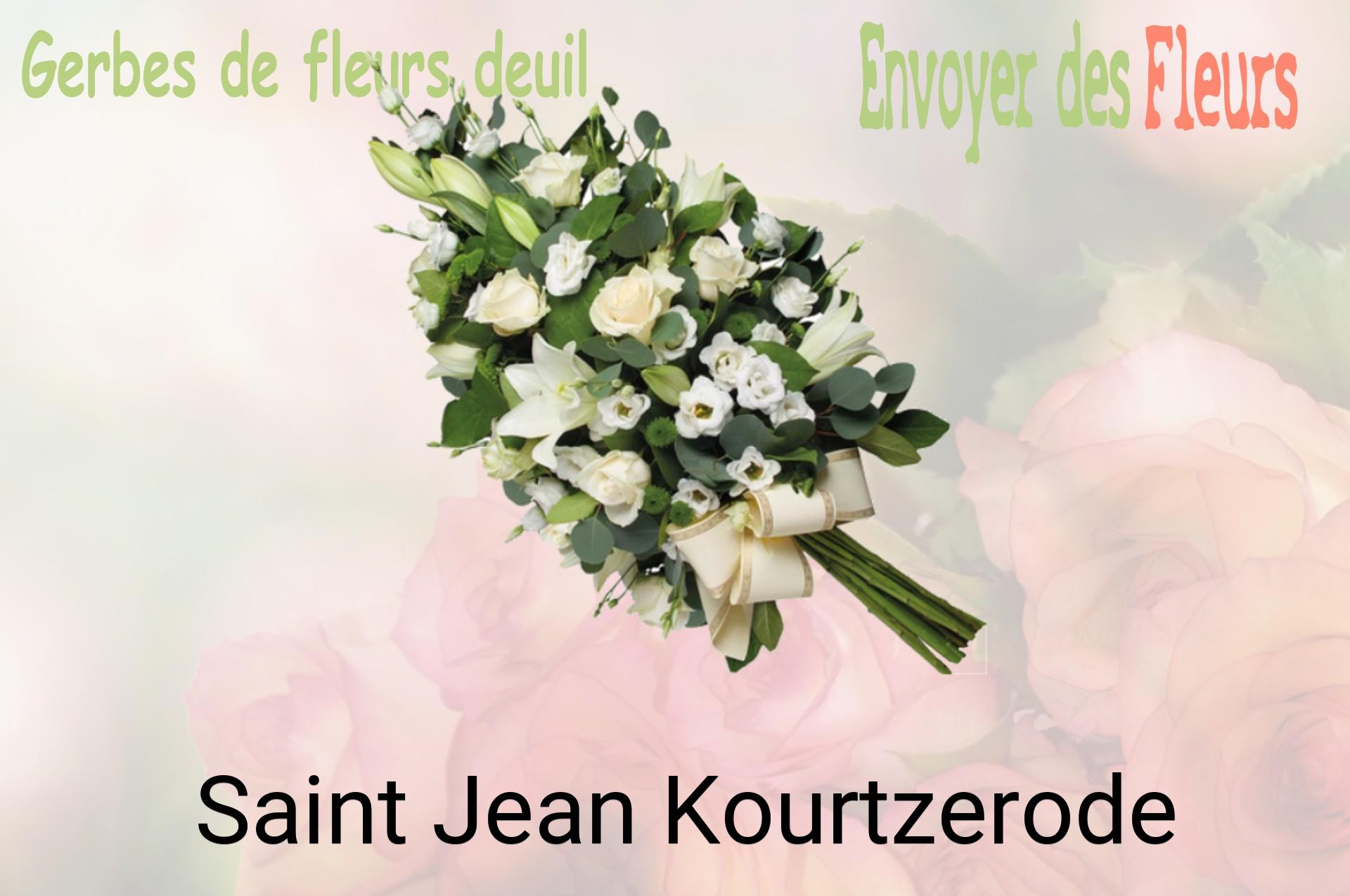 Gerbe de fleurs de deuil livrée à Saint-Jean-Kourtzerode